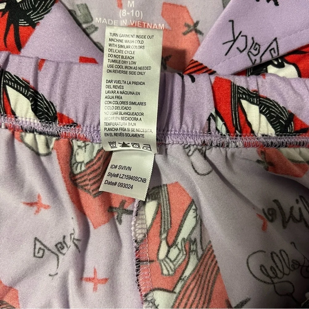 Disney The Nightmare Before Christmas Christmas Womens 2Piece Pajama Set Medium - Picture 11 of 11